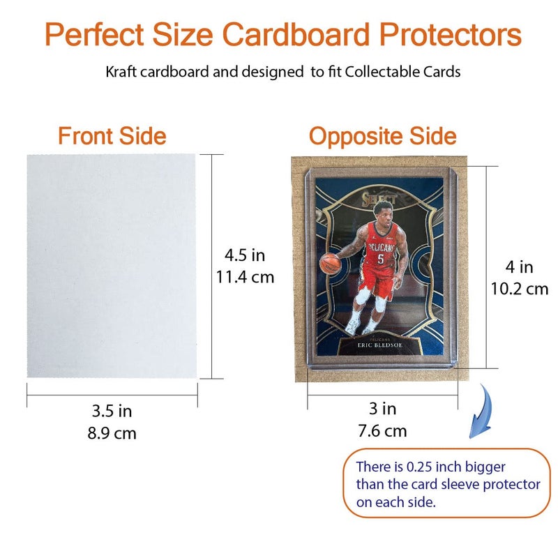 ANSSDO 400 Packs 3.5x4.5 Inch Corrugated Cardboard Sheets, Premium White Corrugated Cardboard Inserts Bulk Flat for Sports Card Protectors, Trading Card Folders Mail Shipping Stiffeners, Cardboard Divider - Image 2